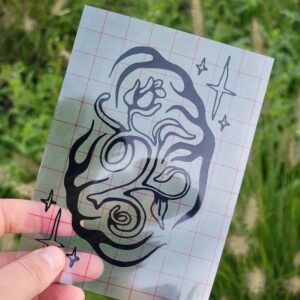 Fire and Flower vinyl sticker